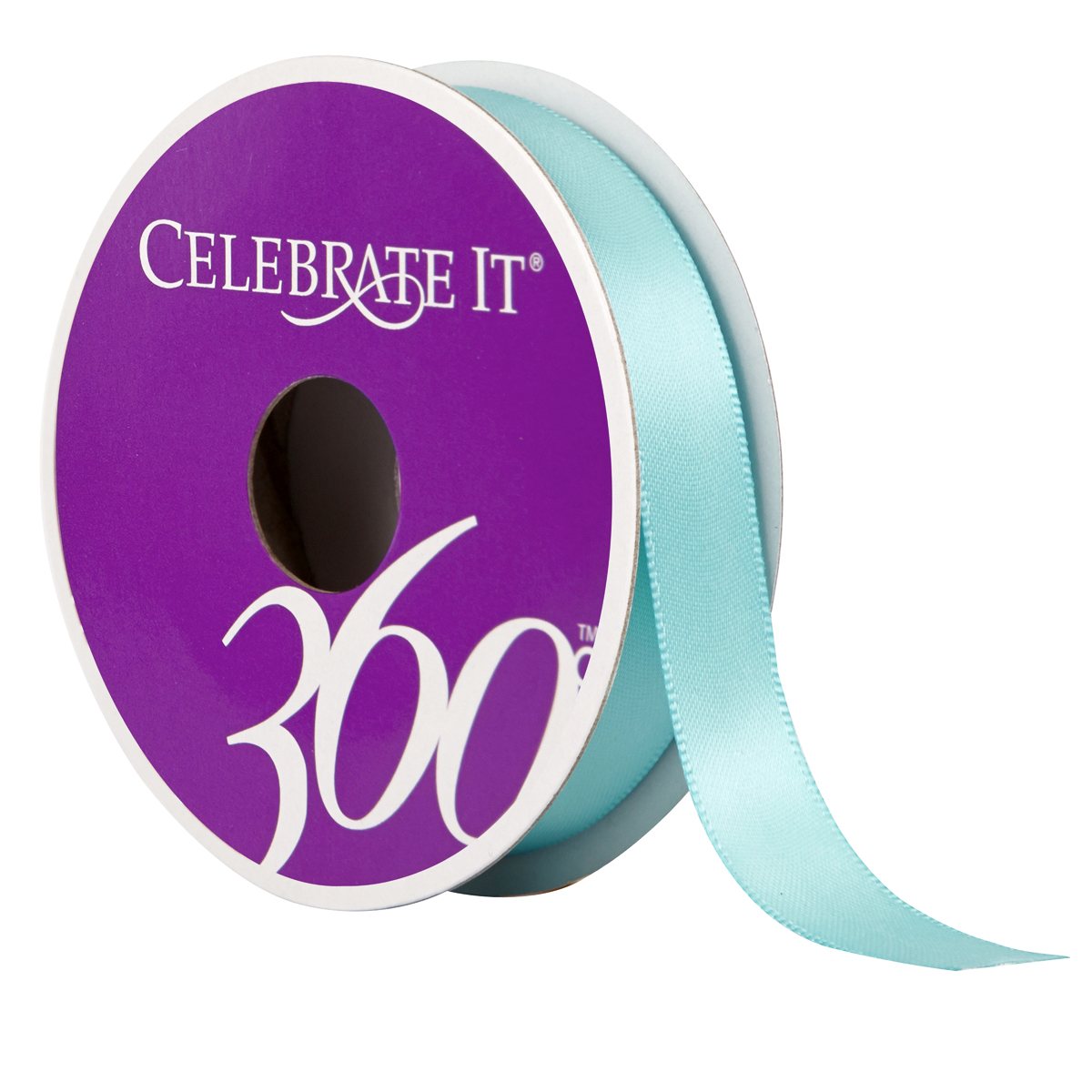 Celebrate It 360 Double-Faced Satin Ribbon, 5/8", Teal